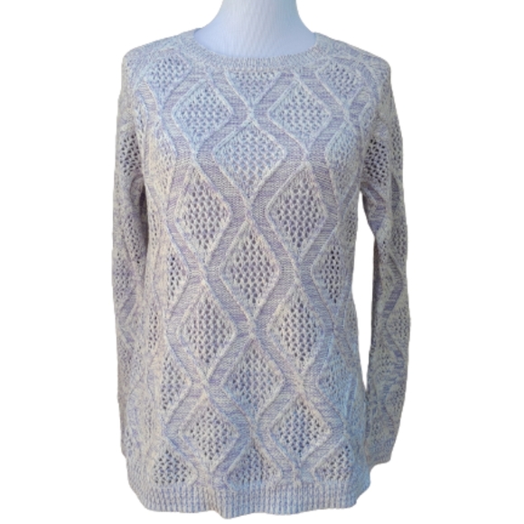 Sonoma Sweaters - Sonoma Purple Marled Sweater NWT Cable-Knit 100% Cotton